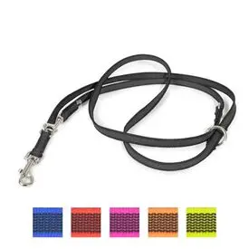 Hondenriem - Verstelbaar 14mm x 2,2m - Zwart | Hondenriemen