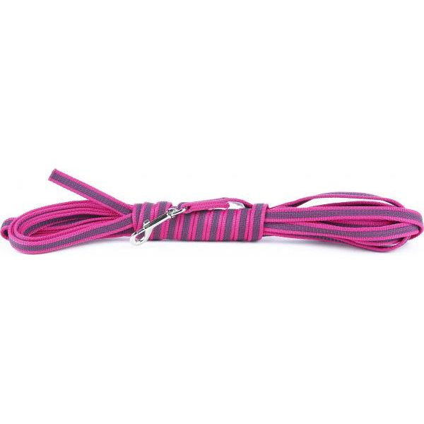 Lange lijn hond - 14mm x 7,5m - Roze | Hondenriemen