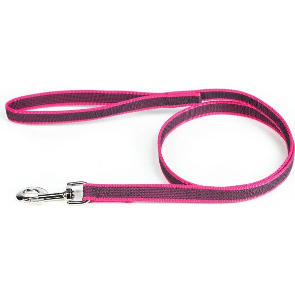 Hondenriem - 20mm x 1,2m - Met handvat - Roze | Hondenriemen