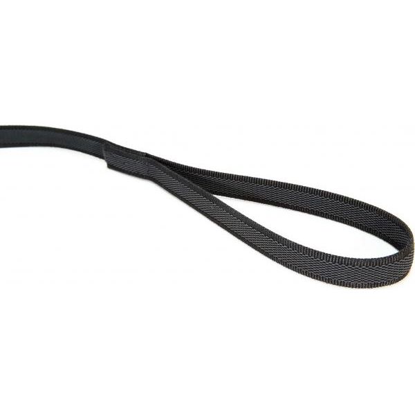 Lange lijn hond - 20mm x 5m - Met handvat - Zwart | Hondenriemen