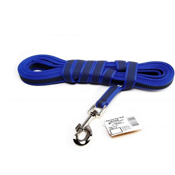 Lange lijn hond- 14mm x 5m - Met handvat - Blauw | Hondenriemen
