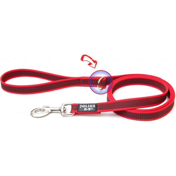 Hondenriem - 14mm x 1,2m - Met Handvat - Rood | Hondenriemen