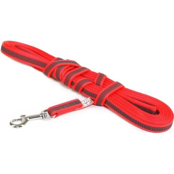 Lange lijn hond- 14mm x 5m - Met handvat - Rood | Hondenriemen
