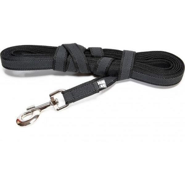 Lange lijn hond- 14mm x 5m - Met handvat - Zwart | Hondenriemen