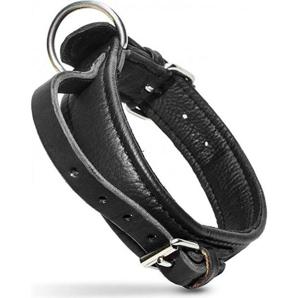 Eco Lederen halsband - Met handvat - 40mm x 50cm | Halsbanden