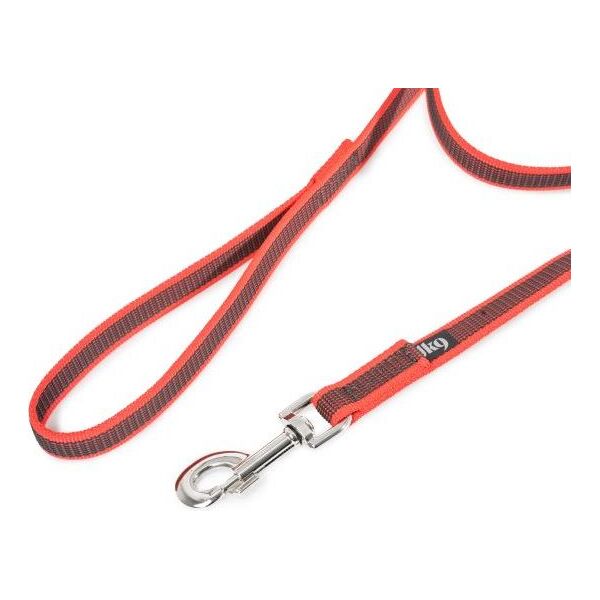 Hondenriem - 20mm x 1,2m - Met handvat - Rood | Hondenriemen