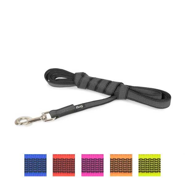 Lange lijn hond - 20mm x 3m - Met handvat - Zwart | Hondenriemen