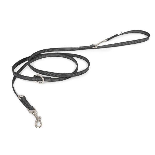 Hondenriem - Verstelbaar 14mm x 2,2m - Zwart | Hondenriemen