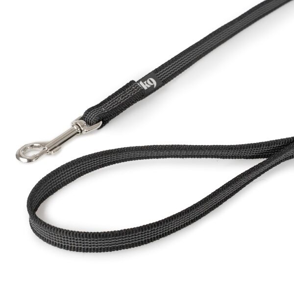 Hondenriem - 14mm x 1m - Met handvat - Zwart | Hondenriemen