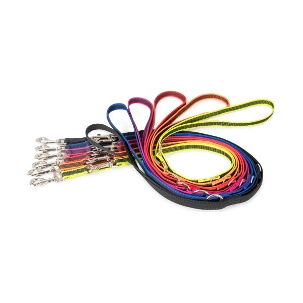 Hondenriem - 20mm x 1m - Met handvat - Rood | Hondenriemen